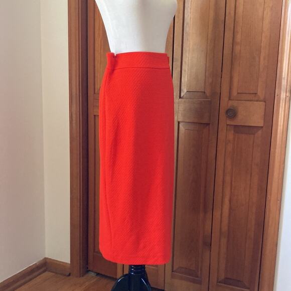 Ann Taylor Orange Stretch Pencil Skirt, Size 4 - Picture 2 of 8